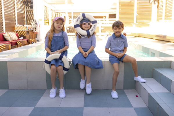 AP blue denim stripe collection