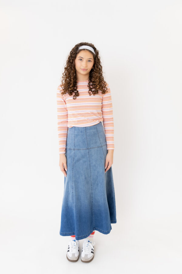 ap Teen denim maxi skirt