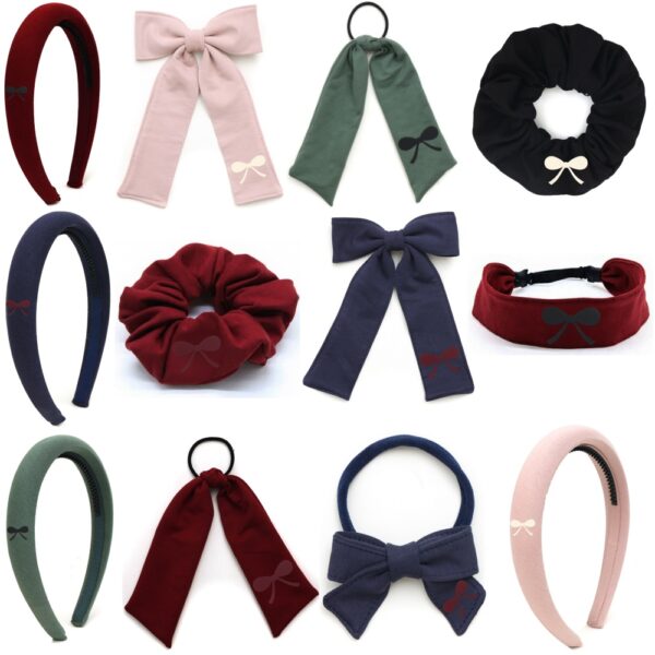 AP bow print Hair accessories
